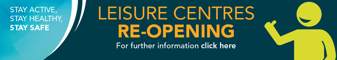 Leisure centres reopening web banner